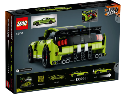 LEGO 42138 Ford Mustang Shelby GT500, 544 pezzi, Modellino Auto da Costruire, Macchina Giocattolo con App AR