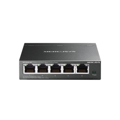 Switch Mercusys MS105GS-M2 a 5 porte da 2,5 Gigabit - Multi-Gigabit 10/100/1000/2500 - Autonegoziazione - Nero