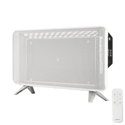 Cecotec ReadyWarm 2000 Stufa a grafene - 1800W - Temperatura regolabile - Timer - Spegnimento automatico - Copertura fino a 20 m&sup2; - Telecomando - Bianco