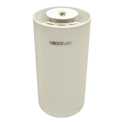 Diffusore di aromi Cecotec PureAroma 3000 con altoparlante, Bluetooth, capacit&agrave; 10 ml, non necessita di acqua, luce LED, timer, colore beige.
