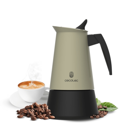 Caffettiera italiana Cecotec Piccolina 900 verde per 10 tazze - Capacit&agrave; 450 ml - Adatta a tutti i tipi di fornelli - Acciaio inox - Manico ergonomico e resistente al calore - Colore menta