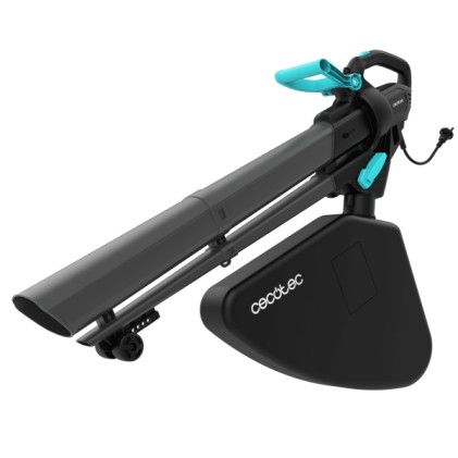 Soffiatore/aspiratore per foglie Cecotec AirForce 3300 Crush and Go - 3300W - Velocit&agrave; multiple - Trituratore integrato - Sacco da 40 litri - Velocit&agrave; fino a 270 km/h - Nero e blu
