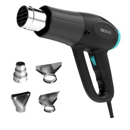 Pistola termica Cecotec Hell Gun 3500 - 2000W - Temperatura regolabile fino a 550&ordm;C - Accessori inclusi - Nera
