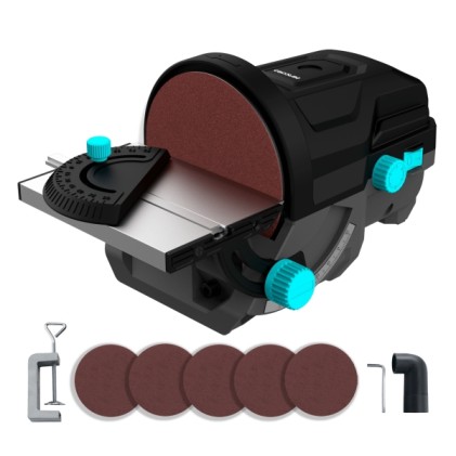 Levigatrice a disco da banco Cecotec PerfectSurface 1000 - 140W - Accessori inclusi: connettore per aspirapolvere - Nera
