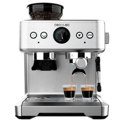 Macchina per caff&egrave; espresso Cecotec Power Espresso 20 Barista Maestro - 2250W - Capacit&agrave; 250g - Pressione 20bar - Macinacaff&egrave; integrato - Manometro - Montalatte - Colore acciaio inox