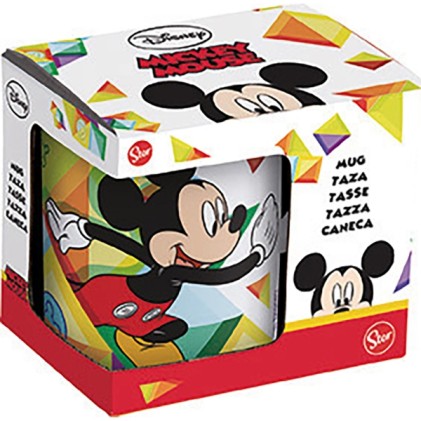 Tazza in ceramica Safta Topolino sorridente, 325 ml - Lavabile in lavastoviglie - Adatta al microonde - Multicolore