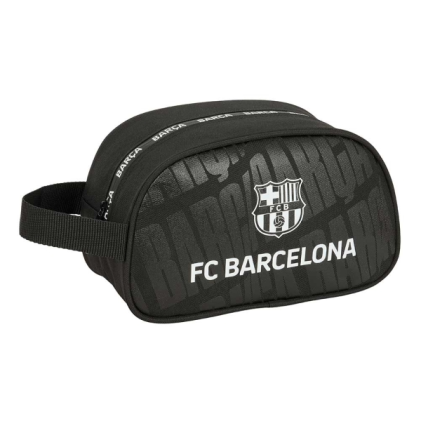 Beauty case Safta FC Barcelona da 5 litri - Chiusura con cerniera - Maniglia laterale - Compatibile con trolley - 260x120x150 mm - Nero