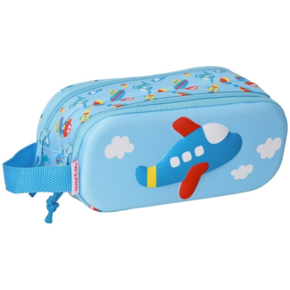 Borsa multiuso Safta Airplane - Cerniera - Maniglia laterale - Azzurro chiaro