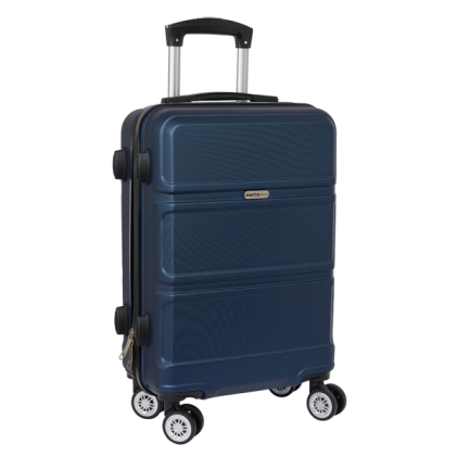 Valigia trolley da cabina Safta Travel da 20" - Materiale resistente in ABS e PC - Chiusura con lucchetto - Interno foderato con tasche - Ruote girevoli a 360&deg; - 40,1 litri - 345x200x550 mm - Blu navy