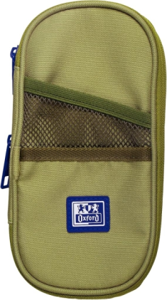 Astuccio espandibile Oxford B-Max - 1 scomparto capiente - 2 tasche esterne - Realizzato in materiale riciclato - Verde Safari