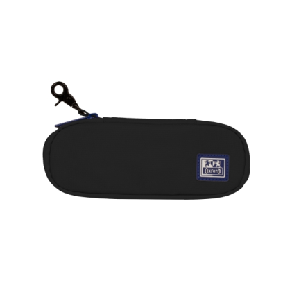 Astuccio semirigido Oxford B-Hook - 1 scomparto - Gancio per appenderlo - Tasca interna in rete - Realizzato con materiale riciclato - Nero