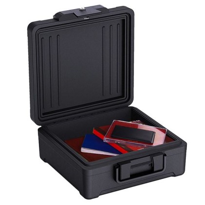 Cassaforte Cromad Firebox M1 - Resistente al fuoco e all'acqua - Serratura a chiave - Design robusto e portatile - 170x390x365 mm