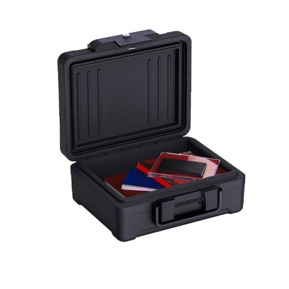 Cassaforte Cromad Firebox S1 - Resistente al fuoco e all'acqua - Serratura a chiave - Design robusto e portatile - 155x365x285 mm