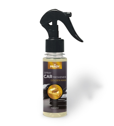 Deodorante per auto Prady Golden Man - Flacone da 100 ml - Flacone spray