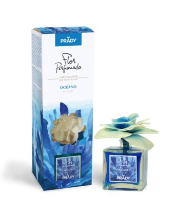 Deodorante per ambienti Prady al profumo di fiori oceanici - Flacone in vetro da 90 ml