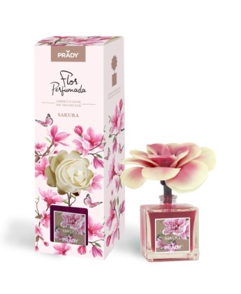 Deodorante per ambienti Prady al profumo di fiori di ciliegio (Sakura) - Flacone in vetro da 90 ml