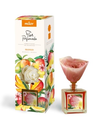 Deodorante per ambienti Prady al profumo di fiori di mango - Flacone in vetro da 90 ml