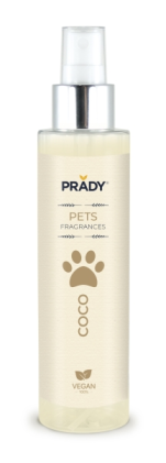 Profumo per animali domestici Prady al cocco - Flacone spray da 150 ml