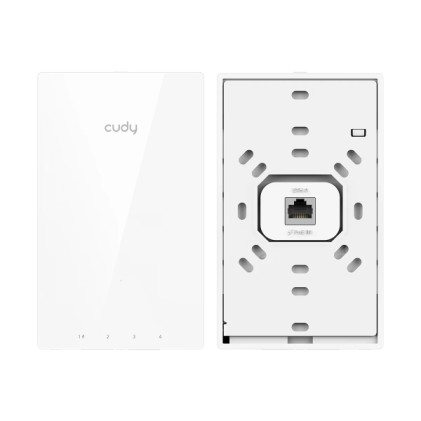 Access point Cudy AC1200 da parete - Dual Band fino a 1167 Mbps - WiFi 5 - Copertura di 60 m&sup2; - Supporta fino a 40 dispositivi - PoE passivo - Riavvio automatico - GbE schermato - Bianco