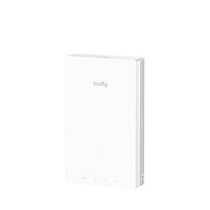 Access point Cudy AX3000 da parete - Dual Band fino a 2402 Mbps - WiFi 6 - Copertura di 60 m&sup2; - Supporta fino a 560 dispositivi - PoE passivo - Riavvio automatico - GbE schermato - Bianco