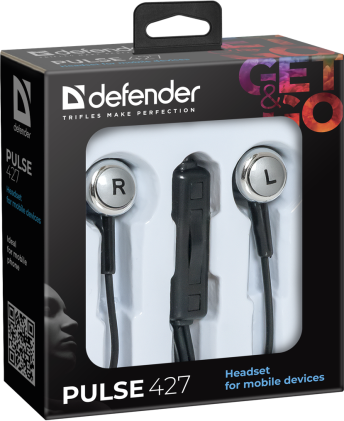 Auricolare per dispositivi mobili Defender Pulse 427 nero, in-ear