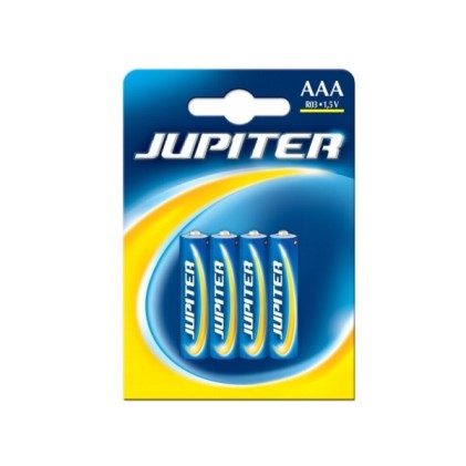 Confezione da 4 batterie saline Jupiter R03 AAA - Batterie saline per dispositivi a basso consumo