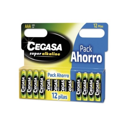 Cegasa Super Alkaline Confezione da 12 Batterie LR03 AAA - Alta Tecnologia - Affidabilit&agrave; - Alte Prestazioni - Massime Prestazioni