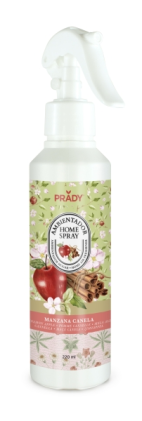 Spray deodorante per ambienti Prady Mela e Cannella - Flacone da 220 ml - Flacone spray