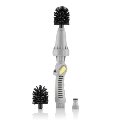Spazzola rotante per tubo flessibile Innovagoods Twise - Regolatore di pressione - Multifunzionale - 39x7x7 cm - Grigio e giallo