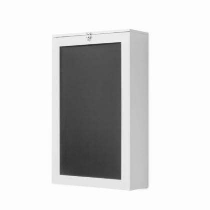 Scrivania pieghevole a parete Innovagoods Woldy - Accessori di montaggio inclusi - Lavagna bianca 40x68 cm - Bacheca in sughero 40x14 cm - Ripiano interno 50x155x93 cm - Bianca