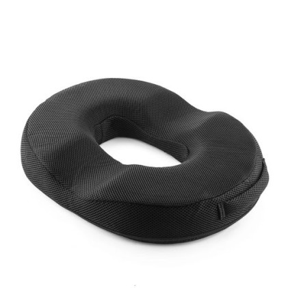 Cuscino Innovagoods in gel e schiuma di noce di carbone con carbone di bamb&ugrave; - Antiodore - Rinfrescante - Supporta fino a 100 kg - Rivestimento sfoderabile per la pulizia - Base antiscivolo - 47x34x7 cm - Nero