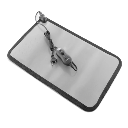 Tappetino riscaldante per piedi Innovagoods - Potenza 50W - Tensione 240V - Cavo da 150cm - Temperatura regolabile - Antiscivolo - Facile da pulire - 50x31x0.75cm - Grigio e nero