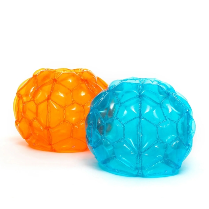 Innovagoods Bumpoy Confezione da 2 bolle gonfiabili da 62 cm - Impermeabili - Include toppa di riparazione - PVC - Blu e Arancione