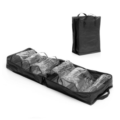 Borsa porta scarpe da viaggio Innovagoods Doshen - Contiene 6 paia di scarpe - Maniglie per il trasporto - Chiusura con cerniera - 35x50x20 cm - Nera