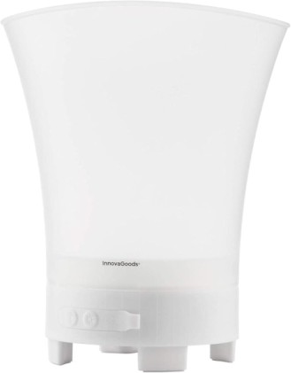 Innovagoods Sonice Secchiello per il ghiaccio 3 in 1 con altoparlante - Bluetooth - Autonomia della batteria di 4 ore - Cavo USB incluso - Batteria da 1200 mAh - Impermeabile IPX4 - Luce LED RGB - Ricaricabile - Multifunzionale - 24,5x29x23,5 cm - Bianco