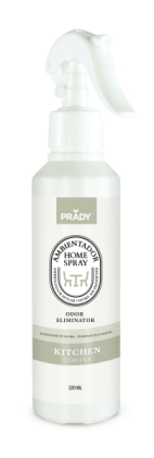 Spray deodorante per ambienti Prady, neutralizzatore di odori per cucina - Flacone da 220 ml - Flacone spray