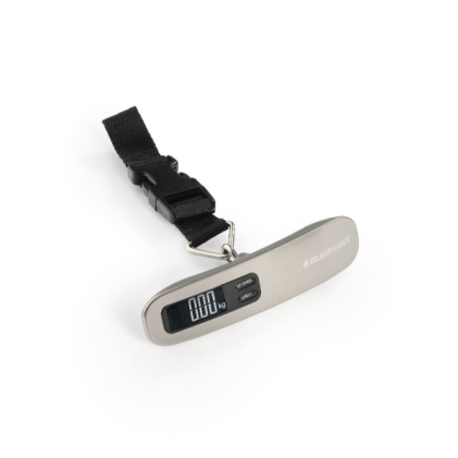 Bilancia per bagagli Blaupunkt - Capacit&agrave; 50 kg - Precisione 50 g - Display digitale - Spegnimento automatico - Multiunit&agrave; - Funzione tara - Blocco lettura - Grigio