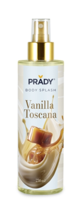 Prady Body Splash Vaniglia Toscana - Flacone da 250 ml - Flacone spray