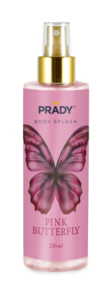 Prady Body Splash Farfalla Rosa - Flacone da 250 ml - Spray