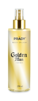Prady Body Splash Golden Man - Flacone da 250 ml - Spray