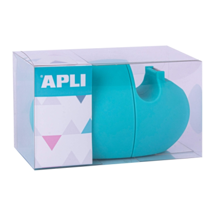 Dispenser di nastro adesivo Apli Nordik Collection per rotoli da 19 mm x 33 m - Texture morbida e piacevole al tatto - Colori assortiti casuali