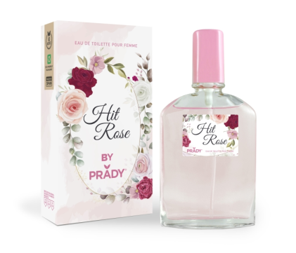 Prady Hit Rose - Eau de Cologne da donna - Flacone da 90 ml - Flacone spray