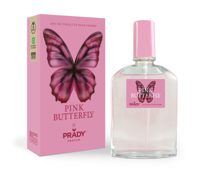 Prady Pink Butterfly - Flacone da 90 ml con erogatore spray