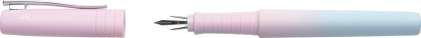 Penna stilografica Faber-Castell Poly Ball Flow Edition Blushing Sky - Pennino medio - Morbido al tatto - Sfumatura rosa/blu