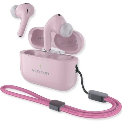 Cuffie in-ear wireless Vention Echo Lite E11 Plus - Bluetooth 6.0 - Fino a 6 ore di autonomia - Custodia di ricarica da 250 mAh - Rosa
