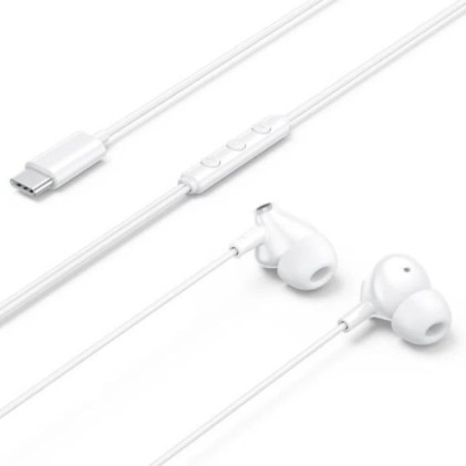 Cuffie in-ear Vention Echo Lite con cavo da 1,2 m - USB-C - Microfono integrato - Altoparlante da 12 mm - Bianco