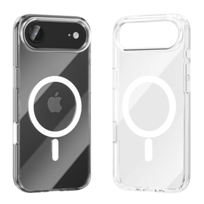Custodia rigida Vention Concise Impact per iPhone 17 Air - Anello magnetico MagSafe - Compatibile con la ricarica wireless - Resistente all'ingiallimento - Trasparente
