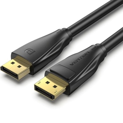 Cavo Vention DisplayPort 1.4 8K - Lunghezza 10 m - Rivestimento in PVC - Connettori placcati in oro - Nero