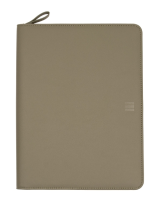 Finocam Nopal Portadocumenti portatile - Biomateriale cactus - Chiusura a cerniera - Formato A4 - 210x297mm - Blocco note - Carta 70gsm - Tasca interna - Portapenne - Verde oliva
