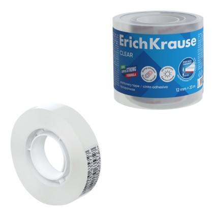 Nastro adesivo trasparente ErichKrause - 12 mm x 33 m - Trasparente
